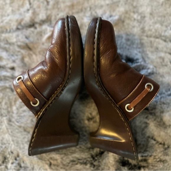 Born B.O.C. Women's Classic Clogs 3.5" heel, Brown Leather Size 8.5 EUC Y2K - Picture 10 of 12
